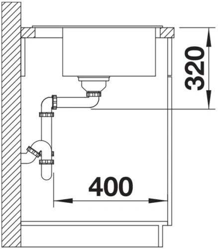 Мойка BLANCO DALAGO 5 Silgranit черный, клапан-автомат фото 7