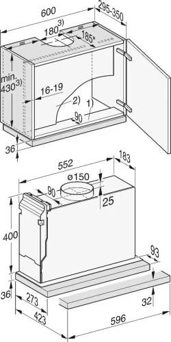 Встраиваемая вытяжка Miele DAS 2620 матовый черный фото 4