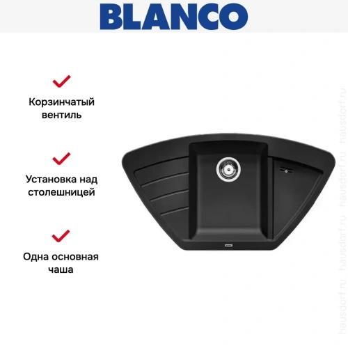 Мойка Blanco Zia 9E антрацит фото 6