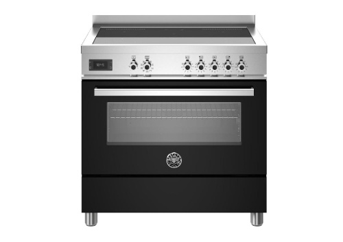 Варочный центр Bertazzoni, 5 индукционных зон, многофункциональный электрический шкаф, 90 см, черный Черный глянец фото 2