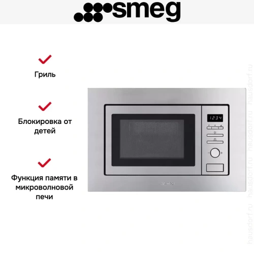 Встраиваемая микроволновая печь Smeg FMI017X фото 6