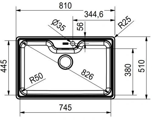 Мойка Franke BCX 610-81 TL сталь фото 2