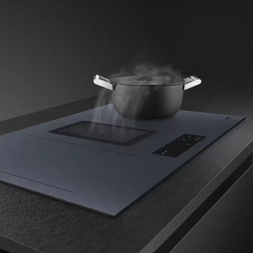 Индукционная варочная панель со встроенной вытяжкой Smeg HOBD182DG фото 4