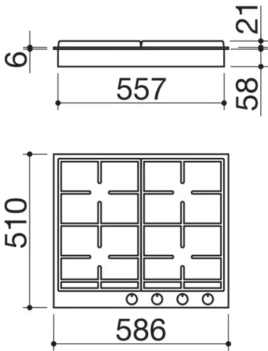 Газовая варочная панель Barazza 1PBF64 фото 6