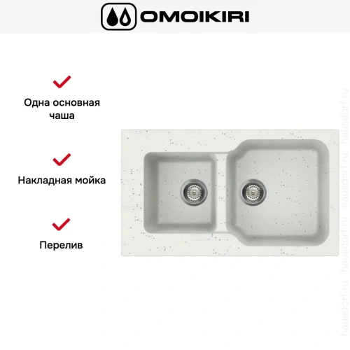 Мойка Omoikiri MARU 86-2 EV фото 6