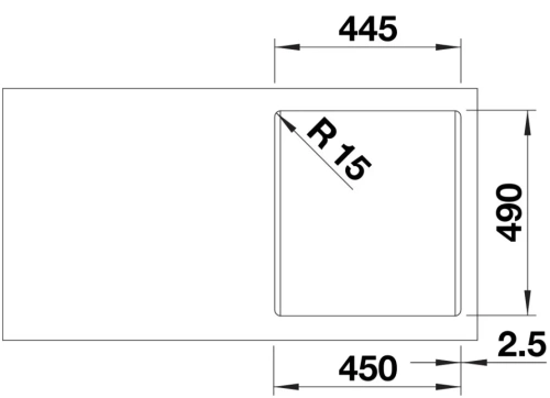 Мойка BLANCO NAYA 45 Silgranit белый фото 6