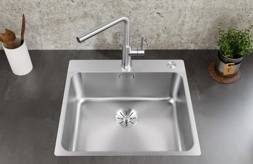 Мойка Blanco Solis 500-U нержавеющая сталь полированная клапан-автомат InFino 526122 фото 2