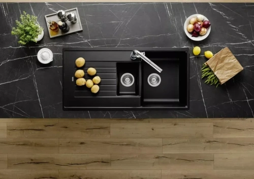 Мойка BLANCO ZIA 6 S Silgranit черный фото 2