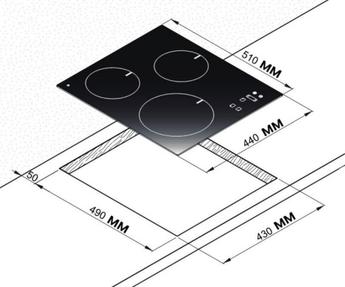 Индукционная варочная панель Korting HI 42031 B фото 2