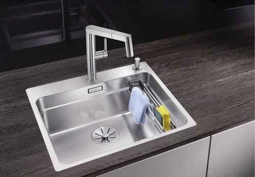 Мойка BLANCO ETAGON 500-IF/A нержавеющая сталь, клапан-автомат фото 6
