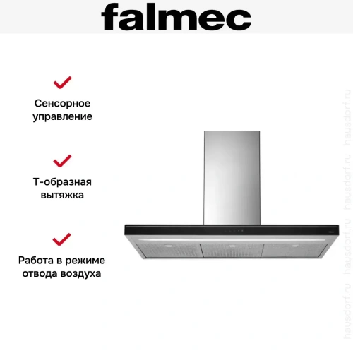 Вытяжка Falmec Luce 90 Glass Black wall фото 4