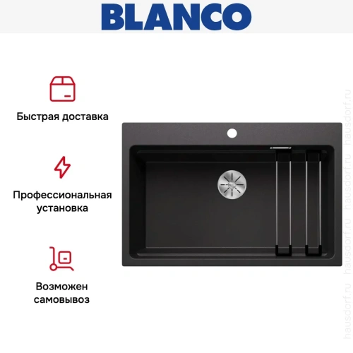 Мойка BLANCO ETAGON 8 Silgranit антрацит фото 11