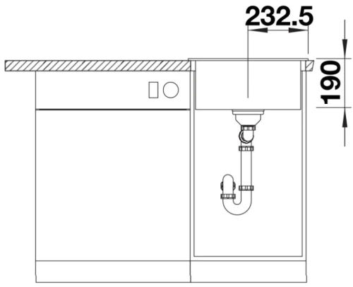 Мойка BLANCO DALAGO 45 Silgranit черный, клапан-автомат фото 8
