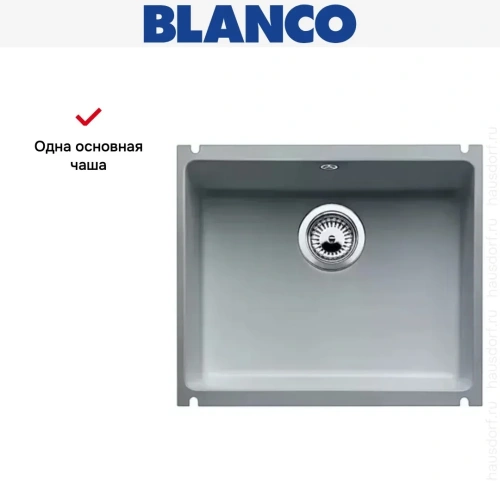 Мойка Blanco Subline 500-U серый алюминий фото 12