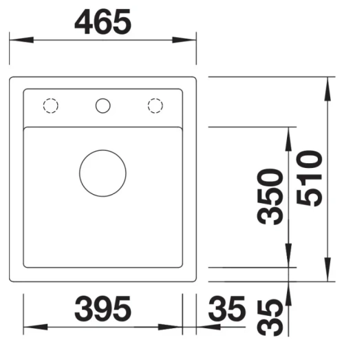 Мойка BLANCO DALAGO 45 Silgranit черный, клапан-автомат фото 5