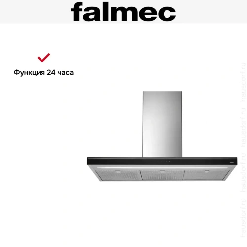 Вытяжка Falmec Luce 90 Glass Black wall фото 5