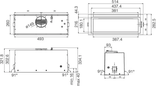 Встраиваемая вытяжка Elica LANE SENSOR BL MAT/A/52 фото 2