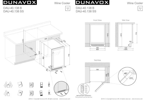 Винный шкаф Dunavox DAUF-40.138B фото 5