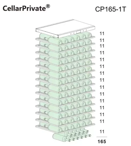 Встраиваемый винный шкаф CellarPrivate CP165-1T фото 8