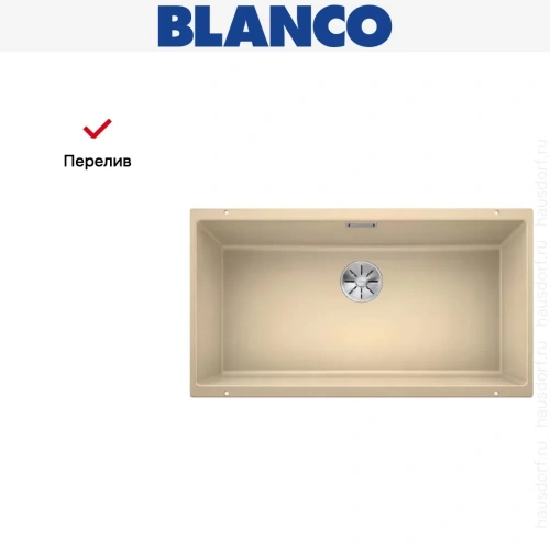 Мойка Blanco SUBLINE 800-U отводная арматура InFino® шампань фото 8