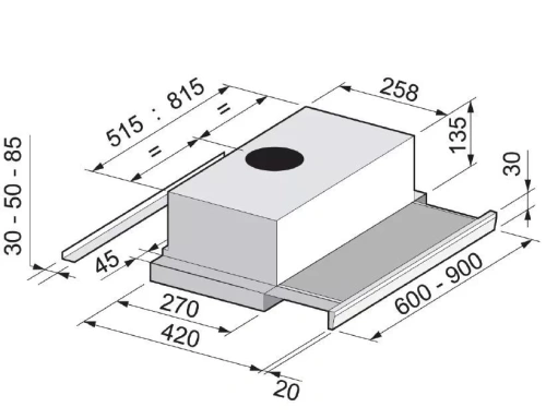 Встраиваемая вытяжка Falmec Slim 60 X фото 3