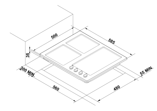 Газовая варочная панель Korting HG 665 CTX фото 2