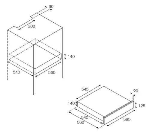 Встраиваемый ящик для подогрева Bertazzoni WD60C фото 4