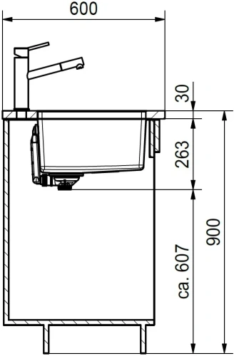 Мойка Franke FEX 110-60 сталь фото 3