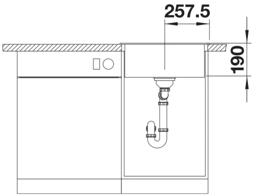 Мойка BLANCO DALAGO 5 Silgranit черный, клапан-автомат фото 8