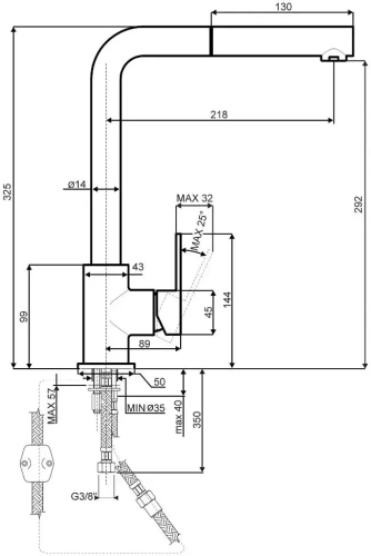 Смеситель Smeg MID1CR фото 3