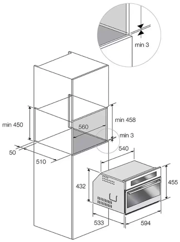 Встраиваемая микроволновая печь Fulgor Milano FCMO 4507 TM BK фото 4