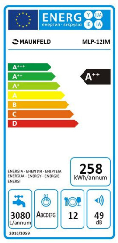Посудомоечная машина с турбосушкой и лучом на полу MAUNFELD MLP-12IM фото 15