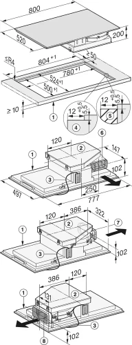 Индукционная варочная панель с вытяжкой Miele KMDA 7476 FL фото 7