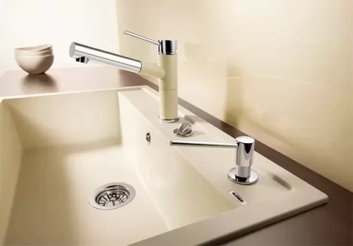 Смеситель Blanco Alta-S compact chrome/Silgranit темная скала фото 4