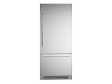 Встраиваемый холодильник/морозильник Bertazzoni со стальными фасадами, петли справа, шириной 90 см Нержавеющая сталь