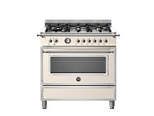 Варочный центр Bertazzoni, 6 газовых конфорок, два многофункциональных электрических шкафа, Heritage, 120 см, слоновая кость Слоновая кость