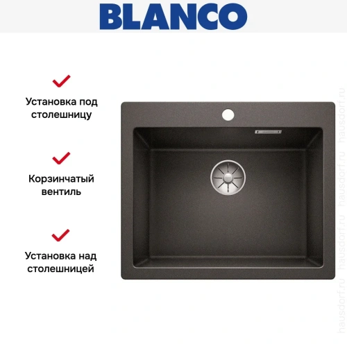 Мойка Blanco PLEON 6 SILGRANIT PuraDur антрацит фото 3