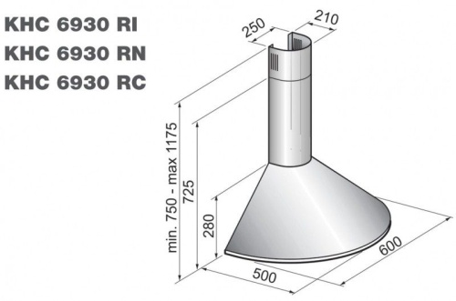 Вытяжка Korting  KHC 6930 RN фото 4