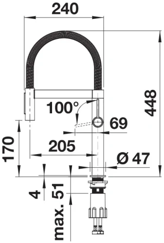Смеситель Blanco Culina-S II Mini 527467 нержавеющая сталь фото 5