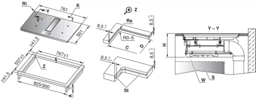 Варочная панель с вытяжкой V-ZUG CombiCookTop V4000 I804 CCT4T-31096 фото 4
