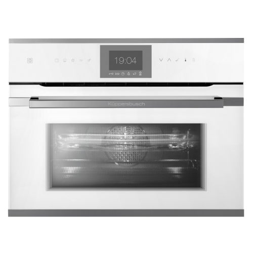 Компактный духовой шкаф с микроволнами Kuppersbusch CBM 6550.0 W3 Silver Chrome