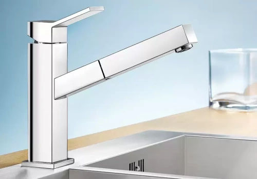 Смеситель Blanco Quadris-S нержавеющая сталь полированная фото 3