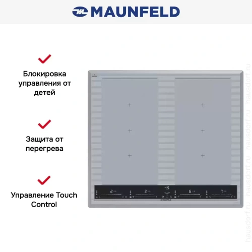 Индукционная варочная панель Maunfeld CVI594SF2MBL LUX Inverter фото 7
