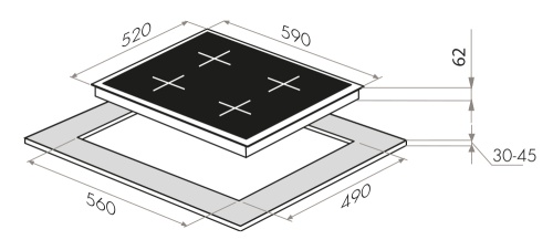 Индукционная варочная панель MAUNFELD EVSI594BK фото 11