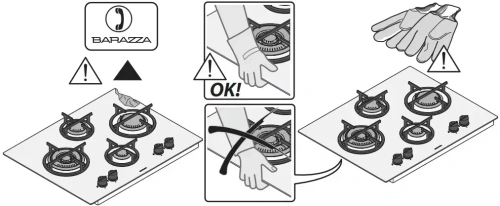 Газовая варочная панель Barazza 1PMD95B фото 3