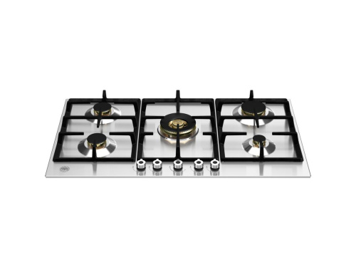 Встраиваемая газовая варочная панель Bertazzoni, конфорка dual wok в центре, 90 см, нержавеющая сталь Нержавеющая сталь