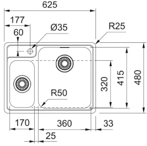 Мойка Franke BCX 260 TL сталь фото 2