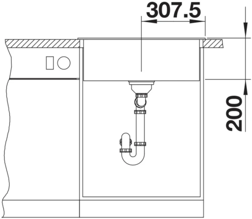 Мойка BLANCO NAYA 6 Silgranit темная скала фото 7
