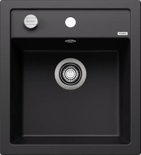 Мойка BLANCO DALAGO 45 Silgranit черный, клапан-автомат