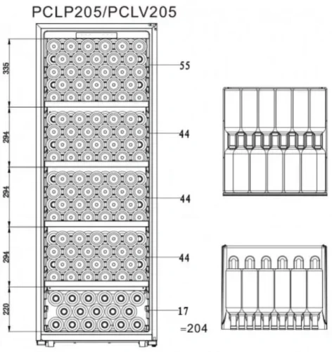 Винный шкаф Climadiff PCLV205 фото 7 Винный шкаф Climadiff PCLV205 фото 7